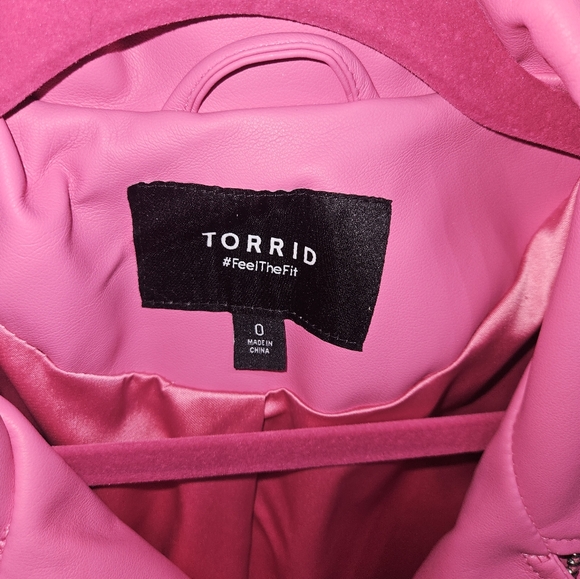 Torrid Faux Leather Pink Jacket - Picture 8 of 13